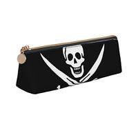 ASEELO Pirate Flag Printed Pencil Case With Zipper Pencil Pouch, Stationery Organizer, Portable Stationery Bag