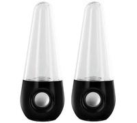 ASEELO Portable Dancing Water Speakers, LED Lights Dancing Water Fountain Audio Speaker, Decor for Desk Bedside, for PC Laptop Phone Mobile (Black)