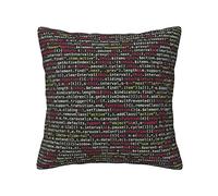 ASEELO Programmer Programming Code Throw Pillow Covers, Decorative Pillow Covers Case Programmer Programming Code Square Cushion Covers For Sofa Couch Bed Chair Car