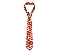 ASEELO Red Poppy Flower Men's Tie Necktie Fashion Necktie for Formal Business Wedding Party