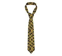 ASEELO Stylish Floral Sunflower Men's Tie Necktie Fashion Necktie for Formal Business Wedding Party