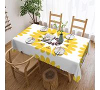 ASEELO Sunflower Beauty Rectangle Tablecloth, Wipeable Table Cloth Waterproof Table Cover For Outdoor, Dining Room, Parties, Garden 137x183cm