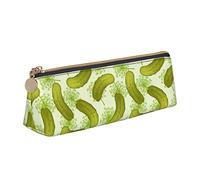 ASEELO Sushi Dill Pickles Printed Pencil Case With Zipper Pencil Pouch, Stationery Organizer, Portable Stationery Bag
