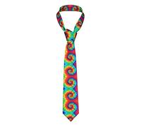 ASEELO Tie Dye Rainbow Men'S Neckties Fashion Suit Tie Classic Neck Ties Skinny Tie For Wedding Business Formal Party