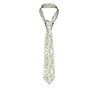 ASEELO White Rose Men's Tie Necktie Fashion Necktie for Formal Business Wedding Party
