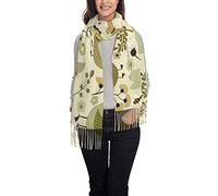 ASEELO Yellow Leaves Chicken Women Scarves Winter Long Soft Warm Wraps Wool Tassel Shawl Stole Scarf Ladies