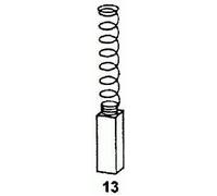 Asein Carbon Brushes 1999.10 for Powertools - 0.20x0.31x0.49'' - 5x8x12.5mm