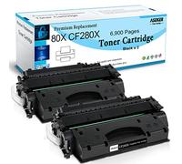 ASEKER Compatible 80X CF280X 80A CF280A Toner Cartridge 6900 Pages for HP LaserJet Pro 400 M401a M401d M401dn M401dne M401dw MFP M425dn M425dw Printers ( 2 Black )