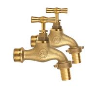 ASelected 1/2" Outdoor Garden Tap Garden Hose Brass Taps 2pcs Outdoor Brass Bib Taps for Watering Irrigation Hose Ends