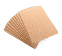 ASelected 10 PCS Cork Placemat Set, Non Slip Heat Resistant Table Mats, Large Cork Coasters for Hot Pots, Dinning Table Trivets for Pot Holders, Dishes, Pans, 28x20 cm