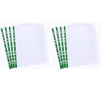 ASelected 100 PCS Punched Poly Pockets A4 Quality Clear Plastic A4 Folders Wallets Pockets Punched Pockets (Pack of 2)