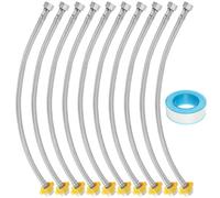 ASelected 10PCS 15.7in Faucet Supply Lines 3/8 Comp x 1/2 FIP with Tape