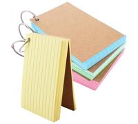 Aselected 12.7x7.6cm Flash Card 4Pack 400Pcs Revision Cards 4 Colour Index Cards Pink Yellow Blue Green for Learning Office School and Study