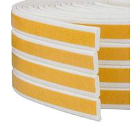 ASelected 4 Seals I-Type Foam Draught Excluder Strip - 9mm x 2mm x 3 Meters Self Adhesive EPDM Rubber Tape for Doors Windows Sound Proofing Weatherstrip Draft Sealing Strip, White