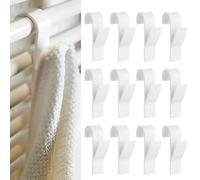 ASelected 12 PCS Radiator Hooks, 9.6x2.5cm Plastic Towel Hanger Hook, No Drilling Household Radiators Body Hanger Hooks for Hanging Towels