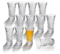 ASelected 12 Pcs Shot Glasses, 65ML Clear Shot Glass, Heavy Base Shot Glasses Set for Cocktail, Whisky, Vodka