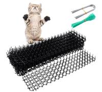 Aselected 12 Piece Anti Cat Spikes 13x49Cm Cat Scat Mat with Spikes Prickle Strip Dig Stopper, Dog Fox Deterrent Mat Deterants for Indoor Outdoor Garden Plants Fence