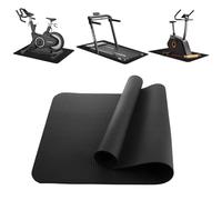 ASelected 120 x 60 CM Treadmill Mat, Black Exercise Bike Mat Heavy-Duty Walking Pad Mat for Carpet Protective Floor mat for Under Stationary Bike, Spin Bike, Fitness Equipment