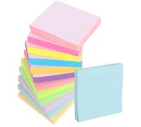 ASelected 12 Sheets x 100 Sheets Sticky Notes 76 x 76 MM Sticky Notes 12 Colours, Easy to Write Self-Adhesive Sticky Notes, Strong Adhesive, Repeatable, Suitable for Office, Study Room and Home