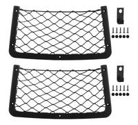 ASelected 2 Pcs Storage Nets for Campervans Car Storage With 2 Hooks Net Storage Nets,With Plastic Frame for Storing Phone Water Bottle Toiletry(18X36Cm)