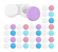 ASelected 20 Pack Contact Lens Cases, Contact Lenses Case with Left/Right Caps, Leak-Proof Contact Lenses Holder Box for Home Travel Outdoor, Colorful