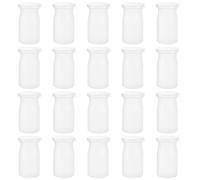 ASelected 20 Pack Pudding Plastic Bottle, 200ml Yogurt Jars with Lids, Small Plastic Bottles for Yogurt Making, Milk, Pudding, Jelly, Jam, Dessert