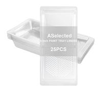 ASelected 25Pcs Disposable 4 Inch Paint Tray Liners, Paint Roller Tray Liners Fits 4 Inch Paint Tray and Paint Roller Brushes, Plastic Paint Trays Inserts for Mini Small Paint Tray