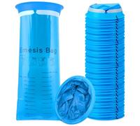 ASelected 25Pcs Sick Bags, 1000ml High Density Vomit Bags Disposable Barf Bags with Snap, Blue Emesis Bag for Car Travel Motion Sickness, Morning Sickness, Pregnant Woman