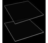 ASelected 2 PCS 30 x 30 CM Organic Glass Sheets 6.0 mm Thick Transparent Plastic Sheets Double-Sided Acrylic Sheets with Protective Film, Suitable for DIY Projects, Arts and Crafts