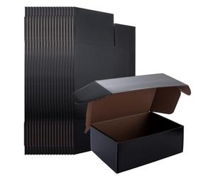 ASelected 30 Pack Shipping Boxes, Corrugated Cardboard Mailing Box,9X6X4In (230X150X100Mm) Gift Boxes For Packaging, For Posting Mailing Small Business, Black