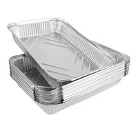 ASelected 30Pcs Aluminium Large Foil Trays, 315X214X49Mm Tin Foil Trays for BBQ, Roasting, Baking, Cooking, Broiling -2250Ml Silver Foil Trays Containers