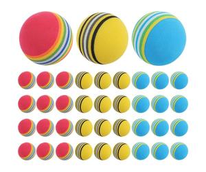 ASelected 39PCS Practice Ball,Sponge Golf Training,Elastic Foam Ball,Soft Foam Garden Golf Balls for Indoor, Outdoor,Colorful Golf Practice Balls - Red,Blue,Yellow