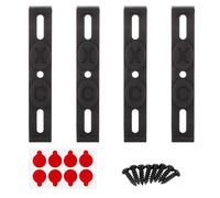 ASelected 4 Pcs Number Plate Holder, 118x19mm Frameless License Plate Frame Universal Number Plate Fixings, Weatherproof Clip Number Holder for Cars