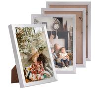 ASelected 4 PCS Photo frames 13 x 18 CM Silver Photo Frame, Aluminium Picture Frame for Standing and Hanging, Displaying Photos Vacation Photos