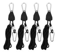 ASelected 4 PCS Ratchet Hanger Rope Tensioner 2M Guy Ropes with Rope Tensioner 1/8 Inch Camping Accessories for Plant Fan Light Indoor Plants Tent Camping