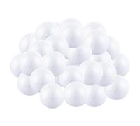 ASelected 40PCS Polystyrene balls,6CM Polystyrene Balls,White Craft Balls,Christmas Foam Balls,Solid Sphere Foam Balls Modeling Round Balls for DIY Arts Projects Wedding Decorations