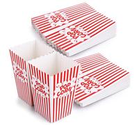 ASelected 50PCS Popcorn Boxes, 2x2.8x4.5 Inch Retro Style Paper Popcorn Box Small Popcorn Favor Boxes for Party Movie Night Sweets Kids Gifts Birthday Cardboard Candy Container