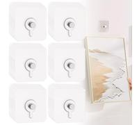 ASelected 50Pcs Self Adhesive Picture Hooks, Sticky Picture Hook Heavy Duty Sticky Hooks for Hanging, Adhesive Hook No Nails for Living Room, Bedroom, Bathroom