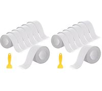 ASelected 6 Roll Bath Sealant Strip Self Adhesive 23.6Ft Bathroom Sealant White Waterproof, Caulk Strip Sealant Tape for Kitchen, Bathroom, Toilet, Wall Corner with Sealing Tool(3.2M x 3.8CM)