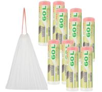 ASelected 60L 50L Drawstring Bin Bags 200 Pieces Swing Bin Liners Strong Garbage Trash Bags Kitchen Large Tall Refuse Sacks Heavy Duty Waste Bin Bags with Tie Handles 71x64cm