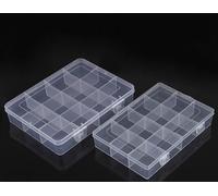 ASelected Pack of 6 12 Grid Transparent Sorting Boxes