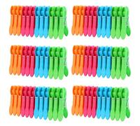 ASelected 72 Pack Clothes Pegs, Plastic Pegs for Washing Line, Non Slip Strong Laundry Pegs with Durable Spring for Home Garden Outside, 4 Colors