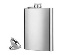 ASelected 8OZ Hip Flasks for Women Men with Funnel Stainless Steel Pocket Flask Whisky Flask Fit for Hiking Party and Barbecue