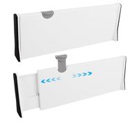 ASelected Drawer Dividers Adjustable Set of 2 Drawer Dividers Drawer Dividers Length 32.8-55 Cm Height 12.3 Cm Drawer Divider System for Dressing Tables Desks Wardrobes Kitchens