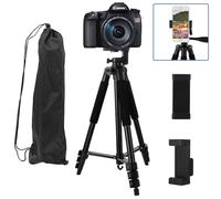 ASelected Camera Tripod 140cm Lightweight Camera Phone Tripod Stand Removable Head And Universal Phone Stand Aluminum Stand Canon Nikon Phone Fill Light
