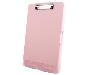ASelected Clipboard with Storage,A4 Clipboard with Pen Holder,Plastic Clipboards with Compartment, Heavy Duty Storage Box Folder for School, Office, Medical Personnel, Side-Opening (Pink)