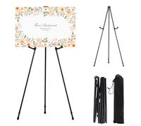 ASelected Easel Stand for Display, Adjustable Metal Tripod Easel Stand 160cm Foldable Floor Display Easel with Carrying Bag, for Art Displays Presentations Posters