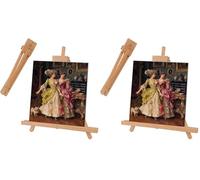 Aselected Easels Wooden 45cmAdjustable Tabletop Art Display A Frame Ease Adjustable Canvas Mini Easel Stand Easel Stand for Painting Sketchingdisplay Exhibitionkids Arts Crafts (Pack of 2)