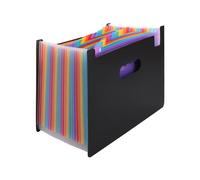 ASelected Expanding File Folder, 24 Pockets File Organiser Document Organiser Plastic Accordian File Organiser A4 Size A-Z Alphabet Colored Tab Rainbow Document Box A4 Expanding File