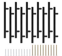 ASelected Kitchen Door Cupboard Handles, 200mm Black, 10Pcs